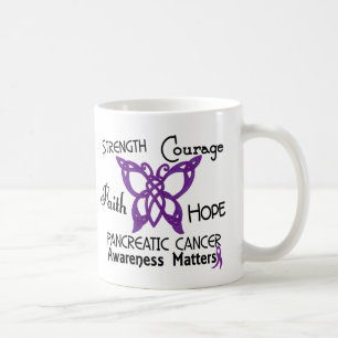 Bauchspeicheldrüsenkrebs-keltischer Schmetterling Kaffeetasse