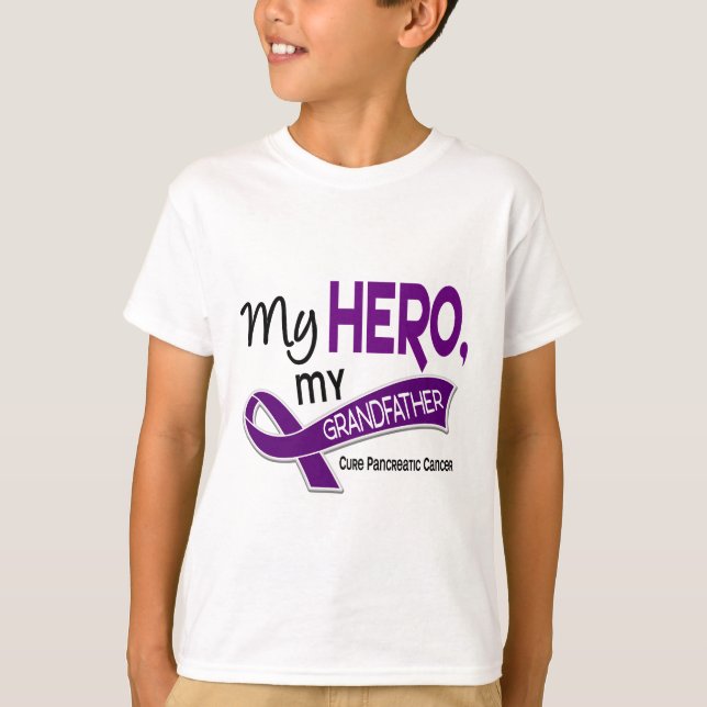 Bauchspeicheldrüsenkrebs MEIN HELD MEIN GROSSVATER T-Shirt (Vorderseite)