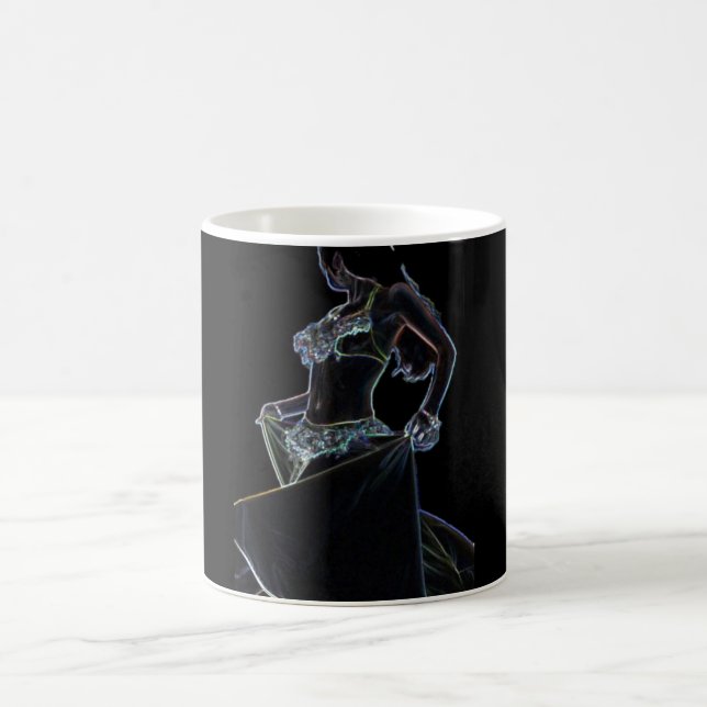 Bauchtänzerinschwarz-Tasse Kaffeetasse (Mittel)