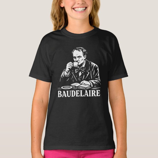 Baudelaire Coffee & Books T-Shirt (Vorderseite)