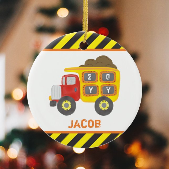 Baudump Truck Boy Keepake Keramik Ornament (Von Creator hochgeladen)