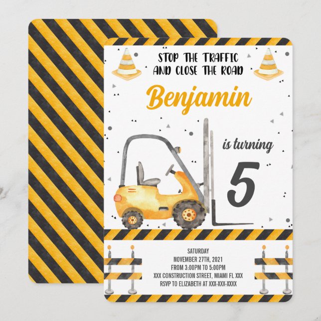 Baueinladung Einladung (Vorne/Hinten)