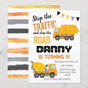 Baueinladung, Gelbwagen Einladung