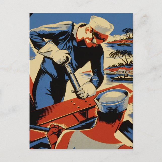 Bauen für Ihre Marine Postkarte (Vorderseite)