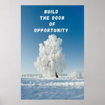 "Bauen Sie die Tür" Inspiration Wall Art Poster