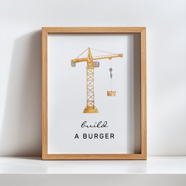 Bauen Sie ein Burger-Bauzeichen Poster (Von Creator hochgeladen)