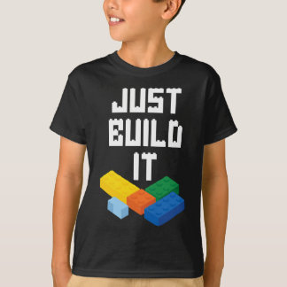 Bauen Sie einfach das Master Builder Gebäude Block T-Shirt