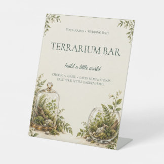 Bauen Sie Ihr eigenes Terrarium-Hochzeitsbar-Schil Sockelschild