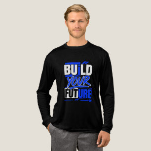 Bauen Sie Ihre Zukunft – Motivierende Inspirierend Tri-Blend Shirt