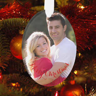 Bauen Sie Ihren eigenen Oval Foto Weihnachtsfeiert Ornament