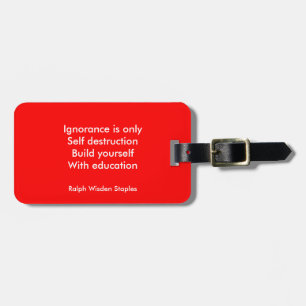 Bauen Sie sich mit Bildung Gepäckanhänger