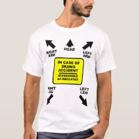 Bauen Sie Skifahren-Unfall-lustigen Shirt-Spaß