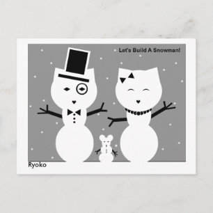 Bauen wir eine Snowman-Postkarte Postkarte