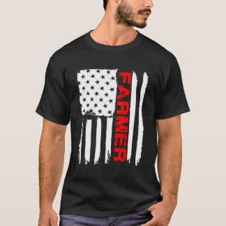 Bauer 4. Juli American Flag Shirt Farm Cow Traktor