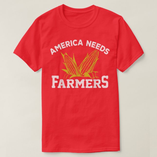 Bauer Amerika braucht Bauer Getreidewirtschaft T-Shirt (Design vorne)