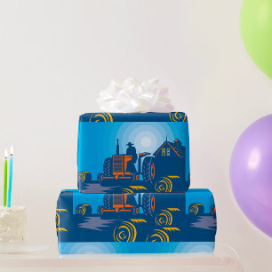 Bauer auf einem Zugfahrzeug Geschenkpapier