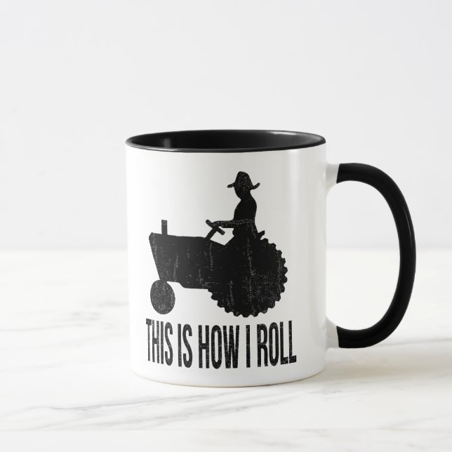 Bauer auf Traktor dieses ist, wie ICH ROLLE Tasse (Rechts)