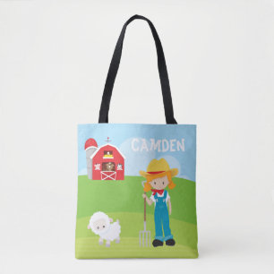 Bauer Barn Girl Kid ist Personalisiert Tasche