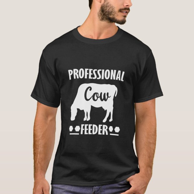 Bauer Berufskuhfütterer Kuhbauer T-Shirt (Vorderseite)