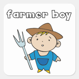 Bauer Boy Quadratischer Aufkleber