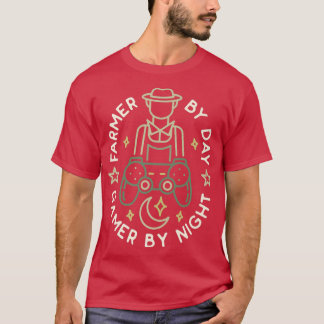 Bauer by Day Gamer by Night Family Bauer und Gam T-Shirt