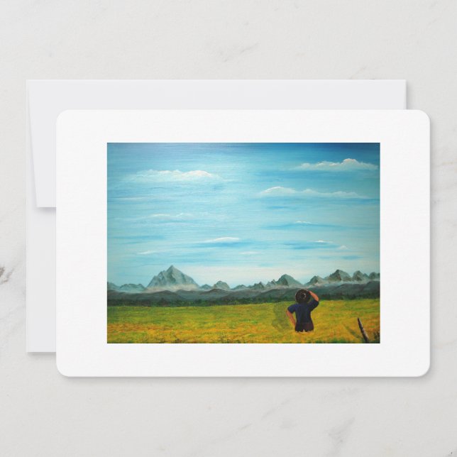 Bauer Canola Farm Wedding Einladung (Vorderseite)