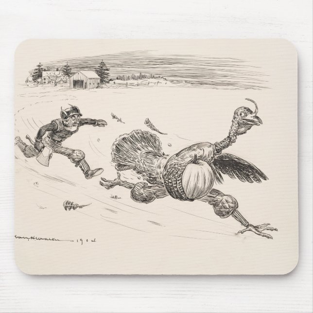 Bauer Chasing Turkey - William Walker Mousepad (Vorne)