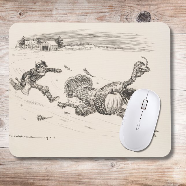Bauer Chasing Turkey - William Walker Mousepad (Von Creator hochgeladen)