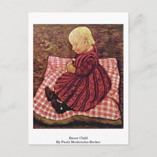 Bauer Child von Paula Modersohn-Becker Postkarte (Vorderseite)