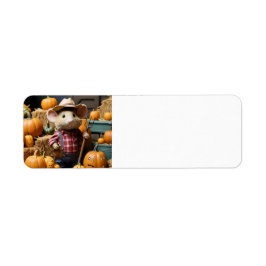 Bauer der Herbstmouse mit Pumpkins-Label