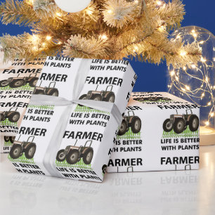 Bauer der landwirtschaftlichen Zugmaschine Geschenkpapier