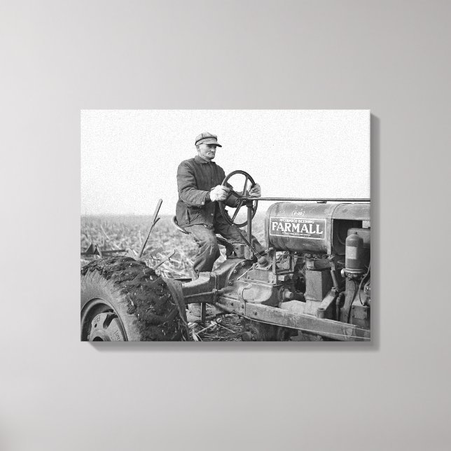 Bauer, der Tractor, 1937 fährt Leinwanddruck (Vorderseite)
