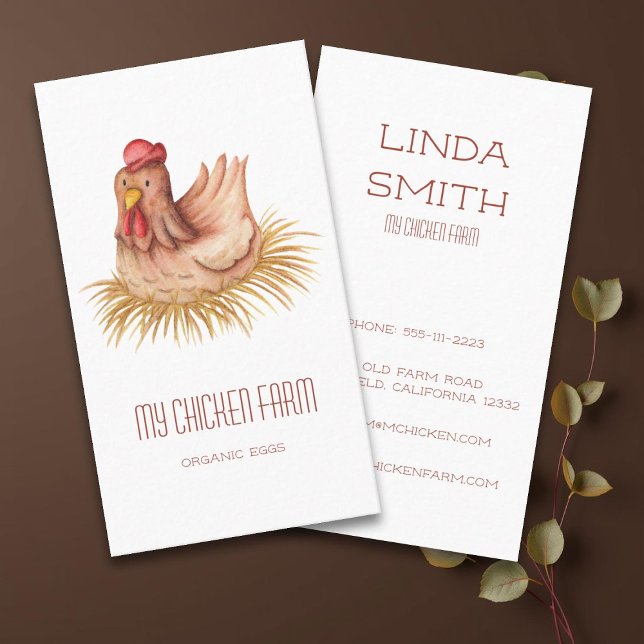 Bauer Ei Lieferant Wasserfarbenholzfarm Visitenkarte (Von Creator hochgeladen)