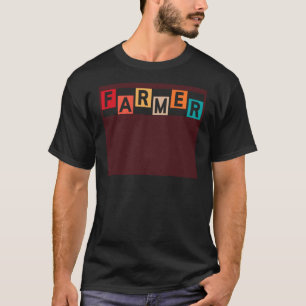 Bauer Farm Kühe Rinder Pferde Hühner Ziegen T-Shirt