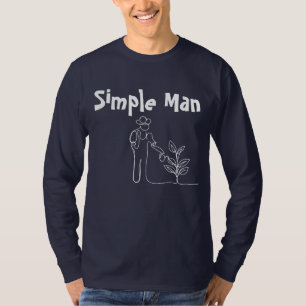 Bauer Figur Einfacher Mann Gartenarbeit T-Shirt
