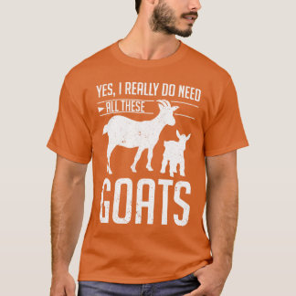 Bauer Funny Goat Lover Landwirtschaftliche Ziege T-Shirt