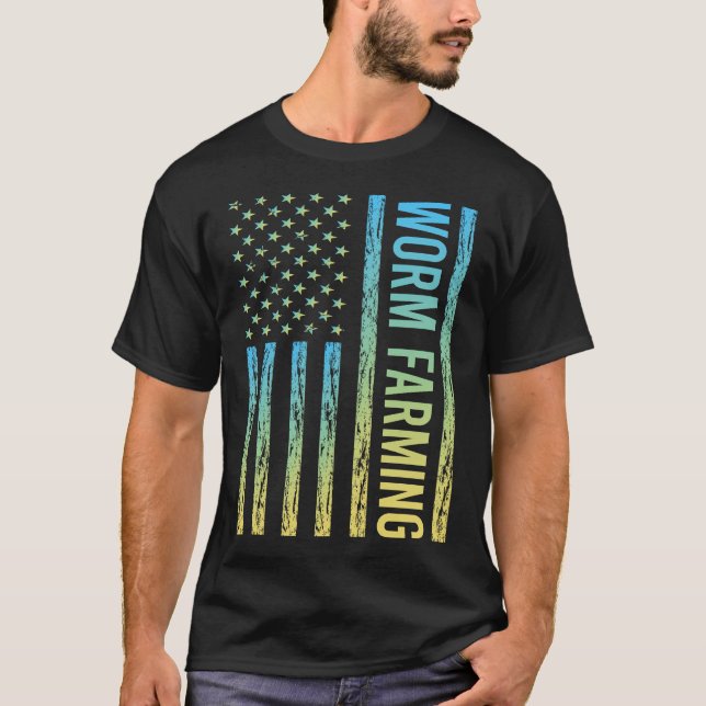 Bauer für die Herstellung von Wurmbeständen mit gl T-Shirt (Vorderseite)