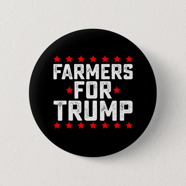 Bauer für die Präsidentschaftswahl von Trump Vinta Button (Vorderseite)