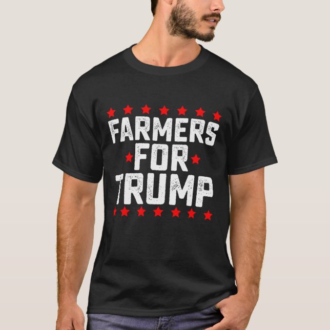 Bauer für die Präsidentschaftswahl von Trump Vinta T-Shirt (Vorderseite)