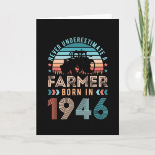 Bauer geboren 1946 80. Geburtstag Landwirtschaftsp Karte