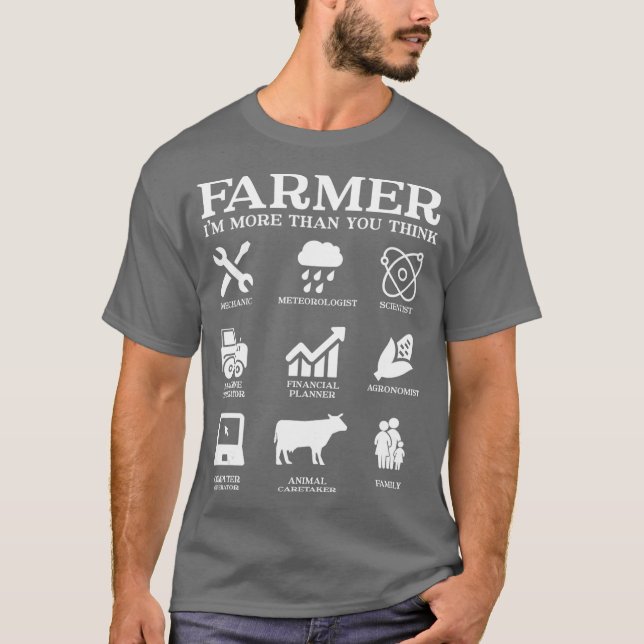 Bauer Geschenk Idee Landwirtschaft Landwirtschaft  T-Shirt (Vorderseite)