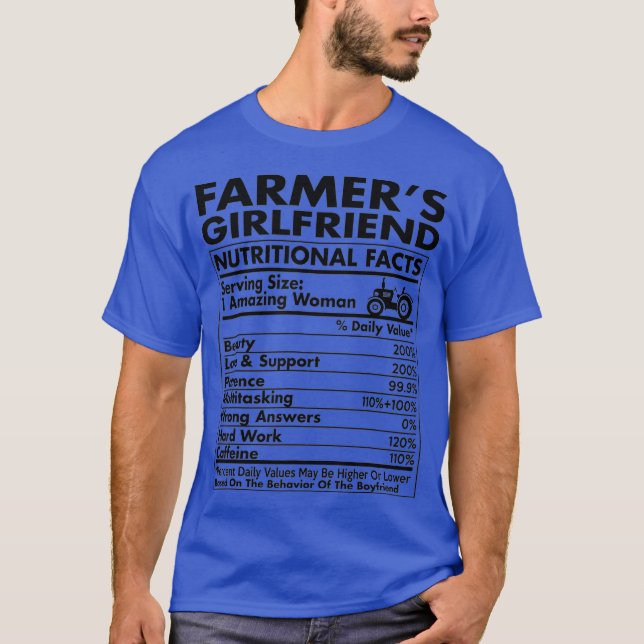 Bauer Girlfriend Ernährungswissenschaft Fakten Lan T-Shirt (Vorderseite)