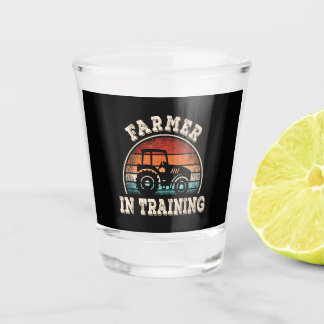 Bauer in Ausbildung Traktor Lustige Landwirtschaft Schnapsglas