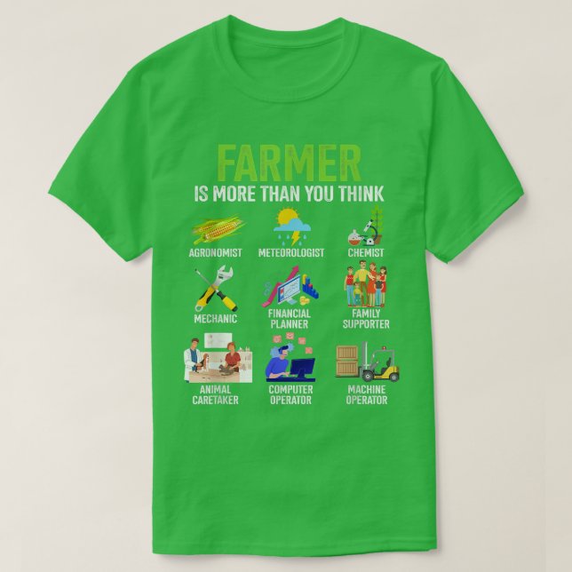 Bauer ist, als Sie denken, Landwirtschaft Bauer La T-Shirt (Design vorne)