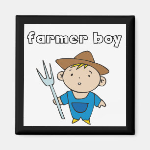 Bauer-Jungen-T-Shirts und Geschenke Magnet