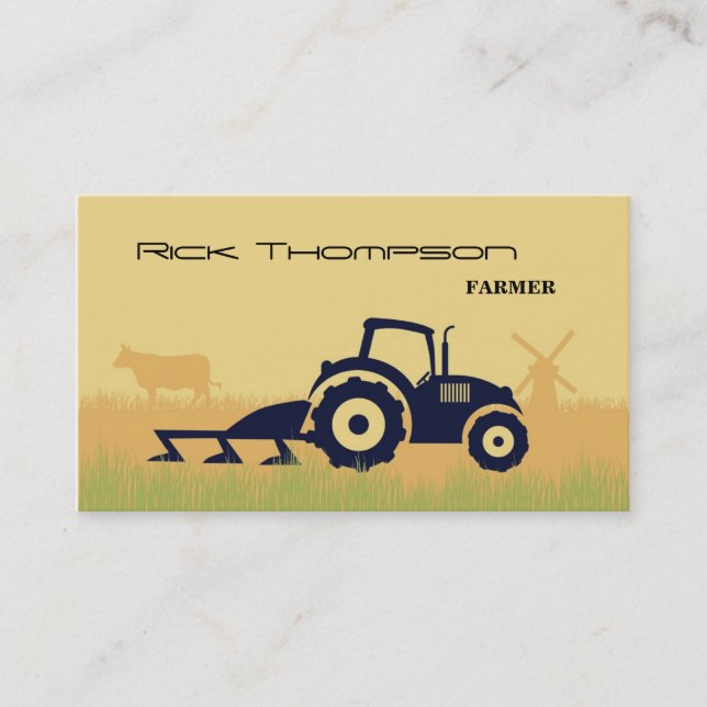 Bauer Landowner Husbandman Cultivator Card Visitenkarte (Vorderseite)
