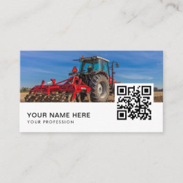 Bauer Landwirtschaftstrator QR-Code Visitenkarte