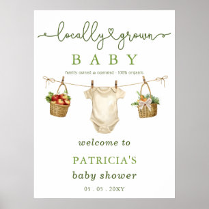 Bauer Market Baby Dusche Begrüßungszeichen Poster