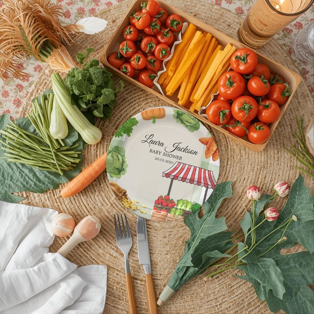 Bauer Market Baby Dusche Einladung Pappteller (Von Creator hochgeladen)