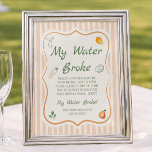 Bauer Market Baby Dusche mein Wasser Broke Poster